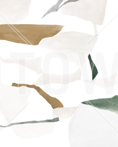 Fractal Pale Green and Ochra, Photowall