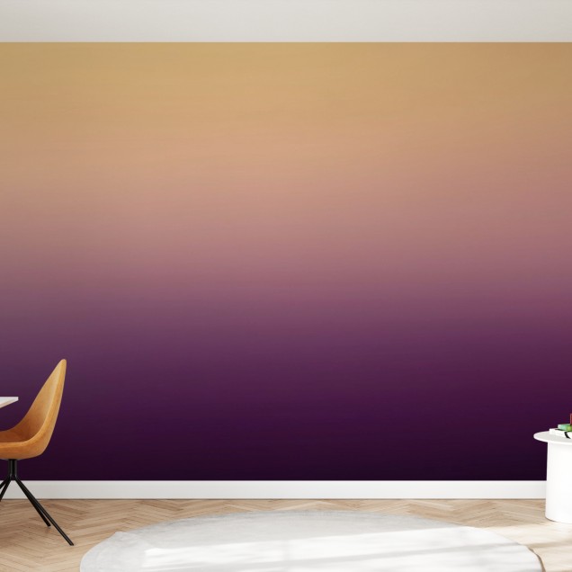 Tapet Miami Fairytale cu gradient subtil de culori calde, de la roz pal la mov intens.