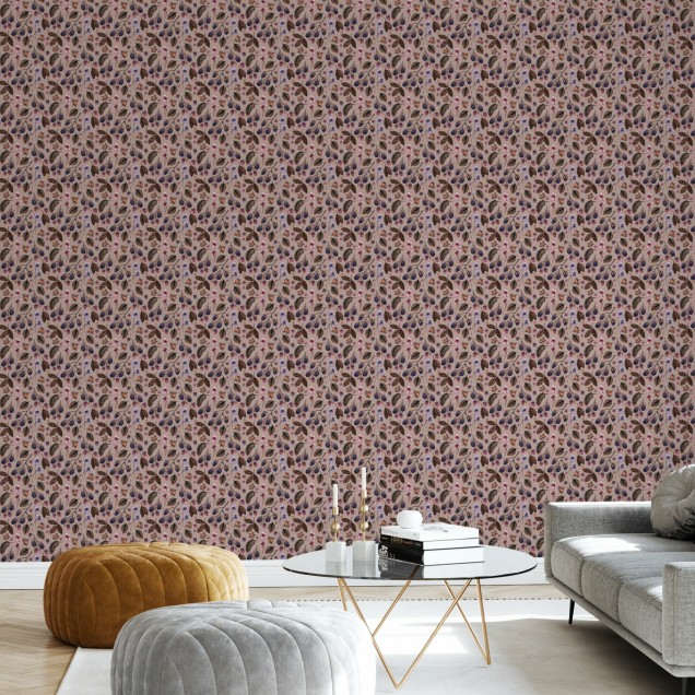 Tapet vintage Bramble Hill cu model floral si fructe de padure