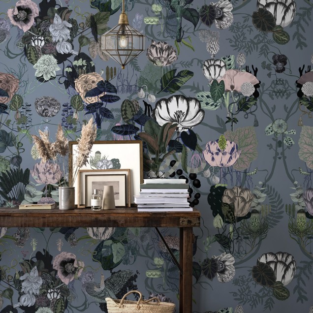 Tapet floral Oh the Tulips, cu flori delicate in tonuri pastelate