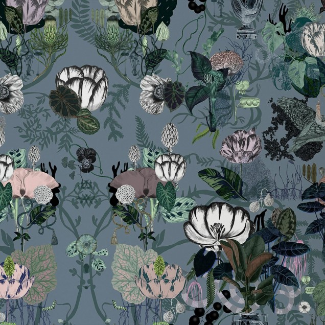 Tapet floral Oh the Tulips, cu flori delicate in tonuri pastelate