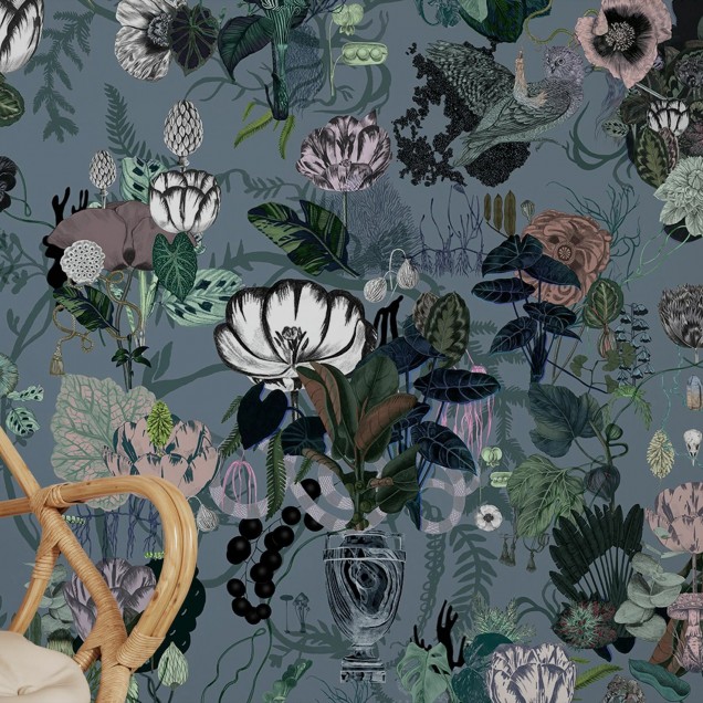 Tapet floral Oh the Tulips, cu flori delicate in tonuri pastelate