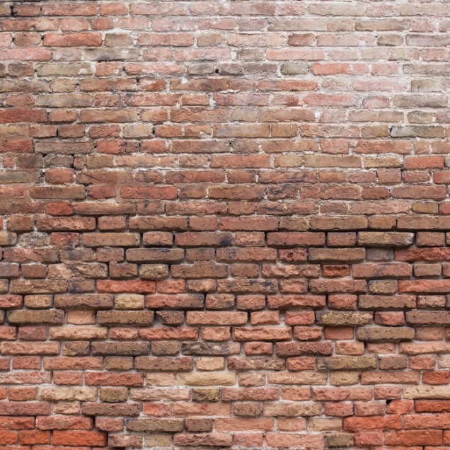 Fototapet Dilapidated Brick Wall, perete de cărămidă roșie, stil industrial, vintage, decor interior