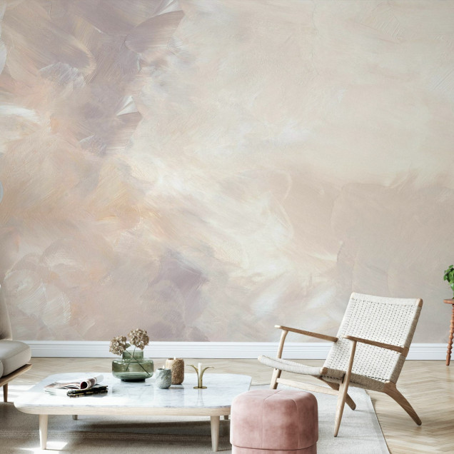 Fototapet cu design abstract în nuanțe blush