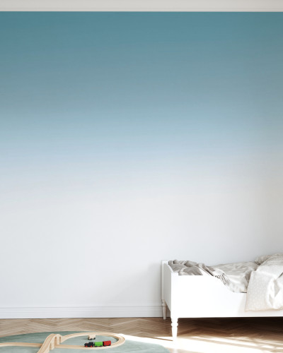 Miami Blue Sky fototapet, cu un design modern și elegant, cu culori subtile de albastru, perfect pentru dormitor, living sau birou