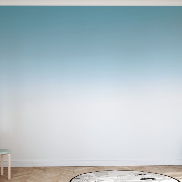 Miami Blue Sky fototapet, cu un design modern și elegant, cu culori subtile de albastru, perfect pentru dormitor, living sau birou