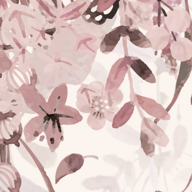 Tapet floral roz pale Enchanted Blush, perfect pentru a crea o atmosfera romantica in casa ta.