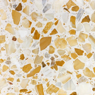 Wallpaper cu model Terrazzo Orange in nuanțe calde de portocaliu si alb