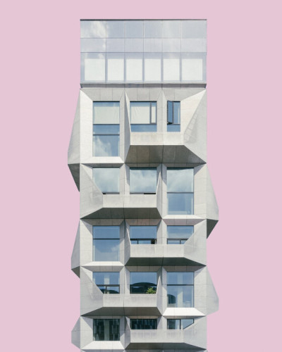Tapet cu un bloc de apartamente modern din Copenhaga