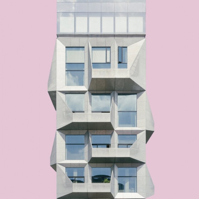 Tapet cu un bloc de apartamente modern din Copenhaga