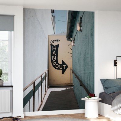 Wallpaper urban cu un mesaj cool si un design minimalist. Come Hangout