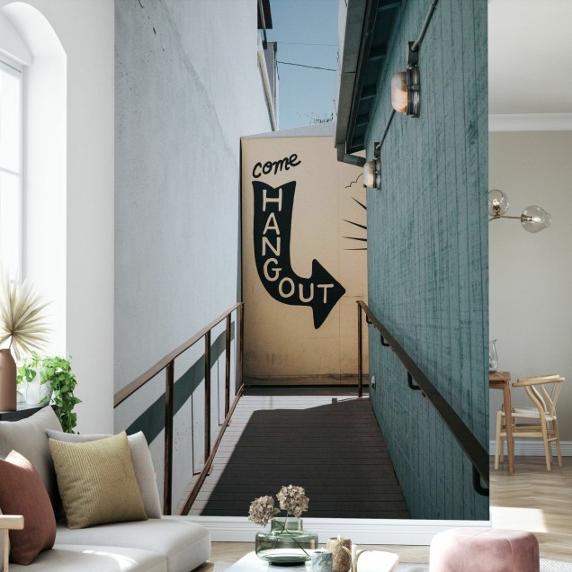 Wallpaper urban cu un mesaj cool si un design minimalist. Come Hangout