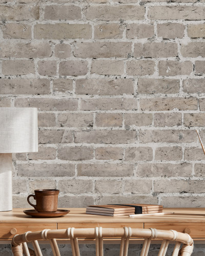 Tapet cu perete de cărămidă, design industrial elegant