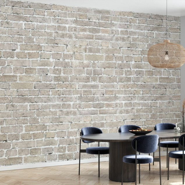 Tapet cu perete de cărămidă, design industrial elegant