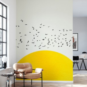 Fototapet Photowall PHW-e315932. Conține culorile: Galben, Galben Zinc, Alb, Alb Trafic, Negru, Negru Închis, Gri, Telegri 4, Gri, Gri Piatră
