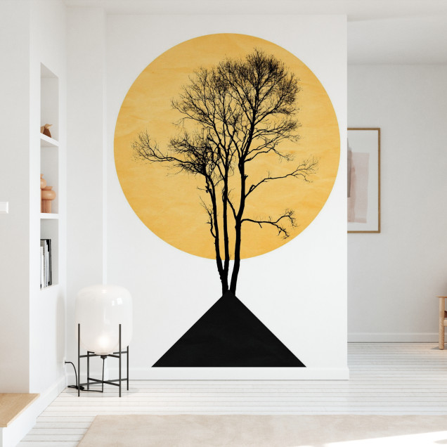 Tapet abstract cu design minimalist, inspirat din arta japoneză - Japanese Zen