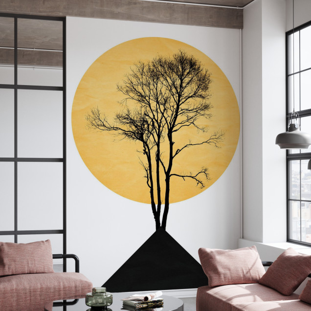 Tapet abstract cu design minimalist, inspirat din arta japoneză - Japanese Zen