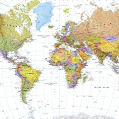 Fototapet Political World Map, personalizat, Photowall