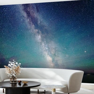 Tapet Milky Way Night Sky cu cerul nopții presărat cu stele strălucitoare