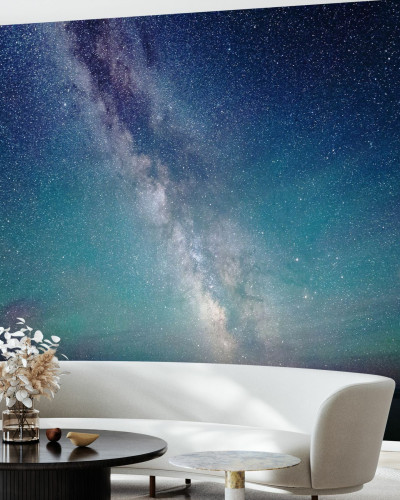 Tapet Milky Way Night Sky cu cerul nopții presărat cu stele strălucitoare