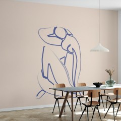 Fototapet Lady Knelt Blue, Personalizat, Photowall