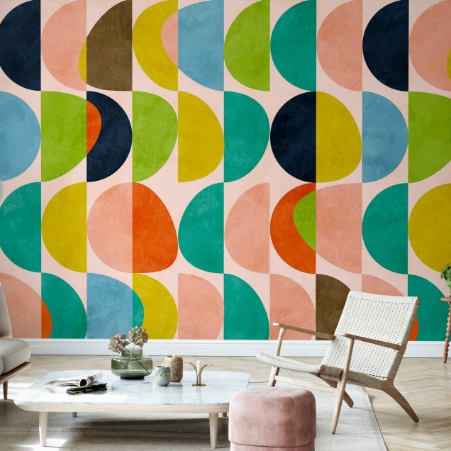Fototapet Circles Mid Century