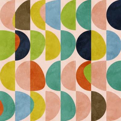 Fototapet Circles Mid Century