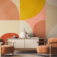 Fototapet Circles Mid Century II, personalizat, Photowall
