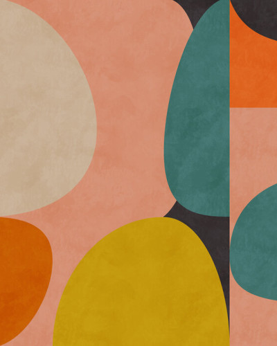 Tapet cu design geometric abstract in culori vibrante