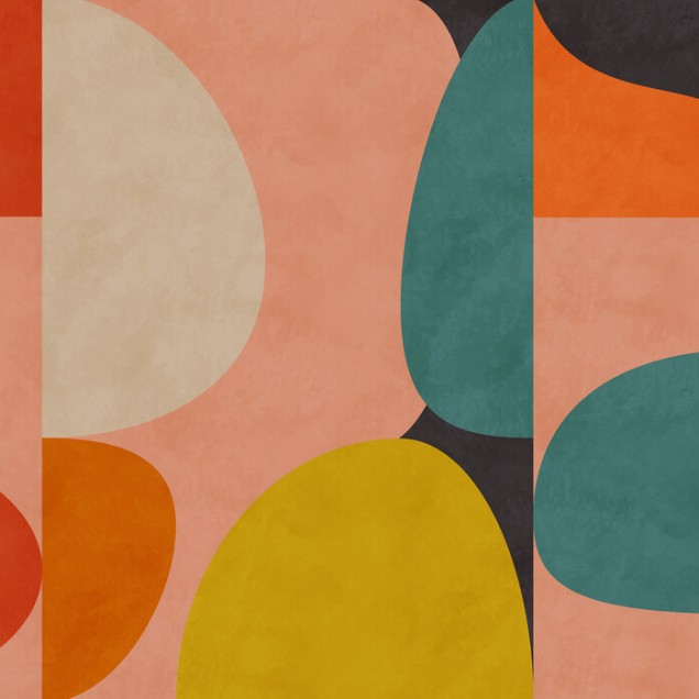Tapet cu design geometric abstract in culori vibrante