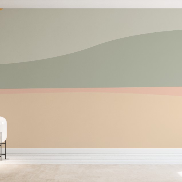 Fototapet modern cu design abstract si culori neutre
