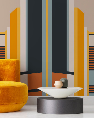 Tapet modern cu design geometric, Miami Deco 2