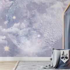 Fototapet Moon with Stars, personalizat, Photowall