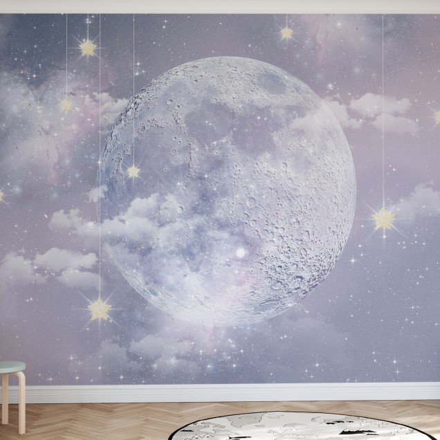 Tapet Moon with Stars