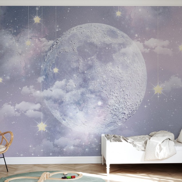 Tapet Moon with Stars