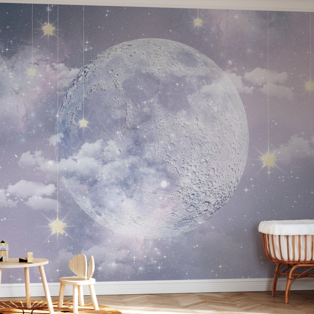 Tapet Moon with Stars