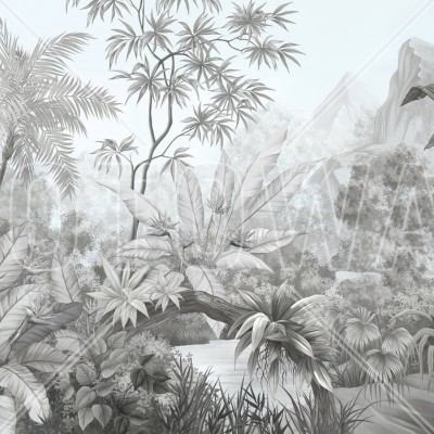 Tapet cu design tropical - 