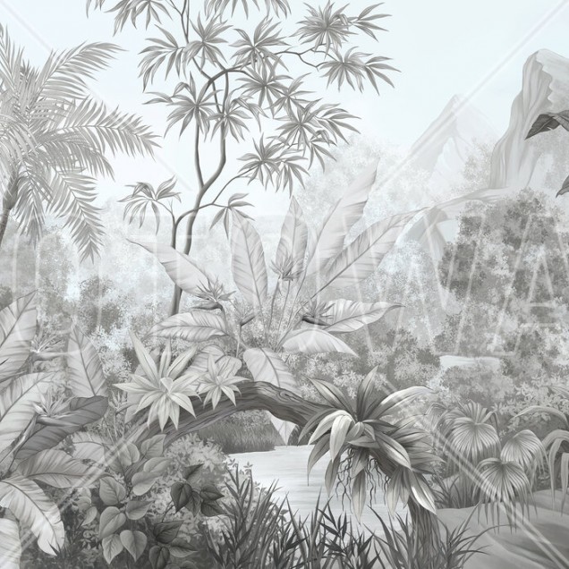 Tapet cu design tropical - 