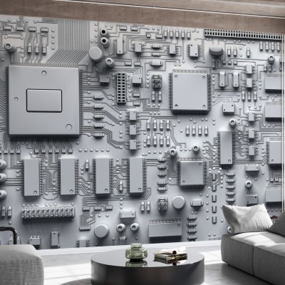 Computer Technology - tapet cu aspect modern pentru decorul dumneavoastră.