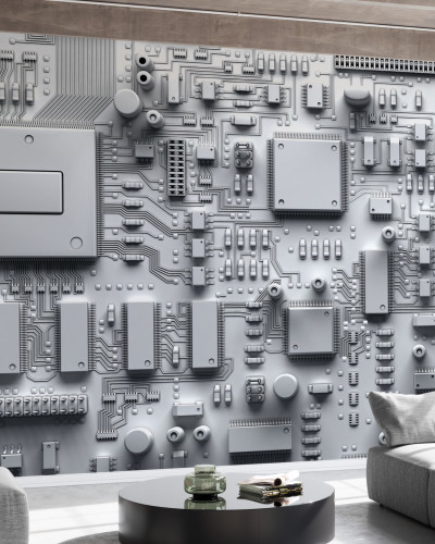Computer Technology - tapet cu aspect modern pentru decorul dumneavoastră.