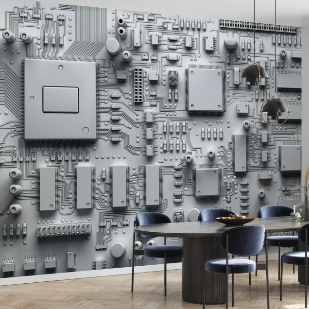 Computer Technology - tapet cu aspect modern pentru decorul dumneavoastră.