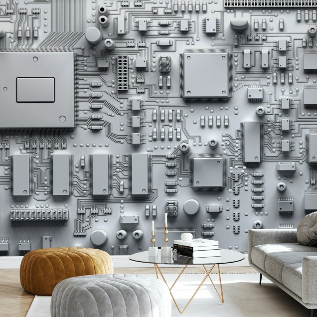 Computer Technology - tapet cu aspect modern pentru decorul dumneavoastră.