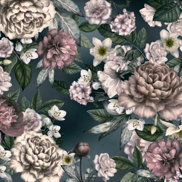 Tapet floral elegant cu flori delicate