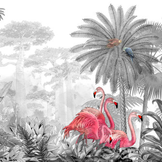 Tropical Flamingos, Photowall