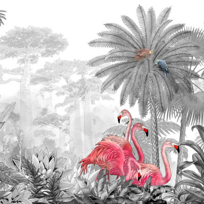 Fototapet Tropical cu Flamingo