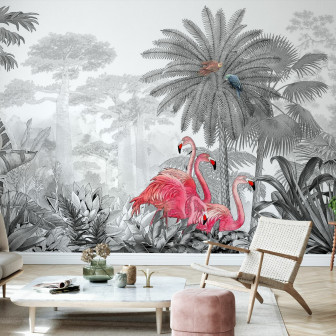 Fototapet Tropical cu Flamingo