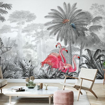 Fototapet Tropical cu Flamingo