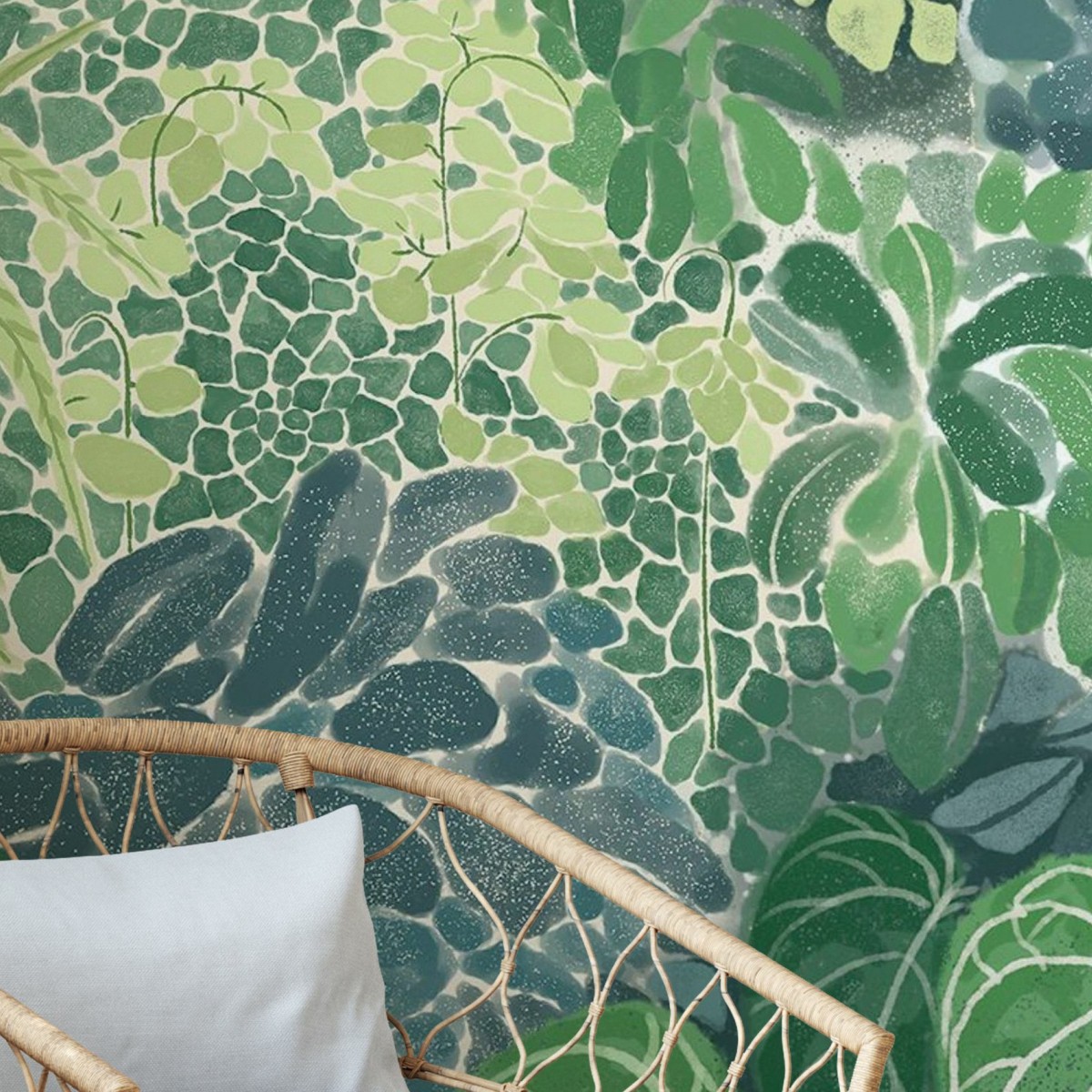 Fototapet Photowall PHW-e318342. Conține culorile: Verde, Verde Palid, Gri, Gri-Albastru, Galben, Galben Lămâie, Verde, Verde Pastel, Verde, Verde Ferigă
