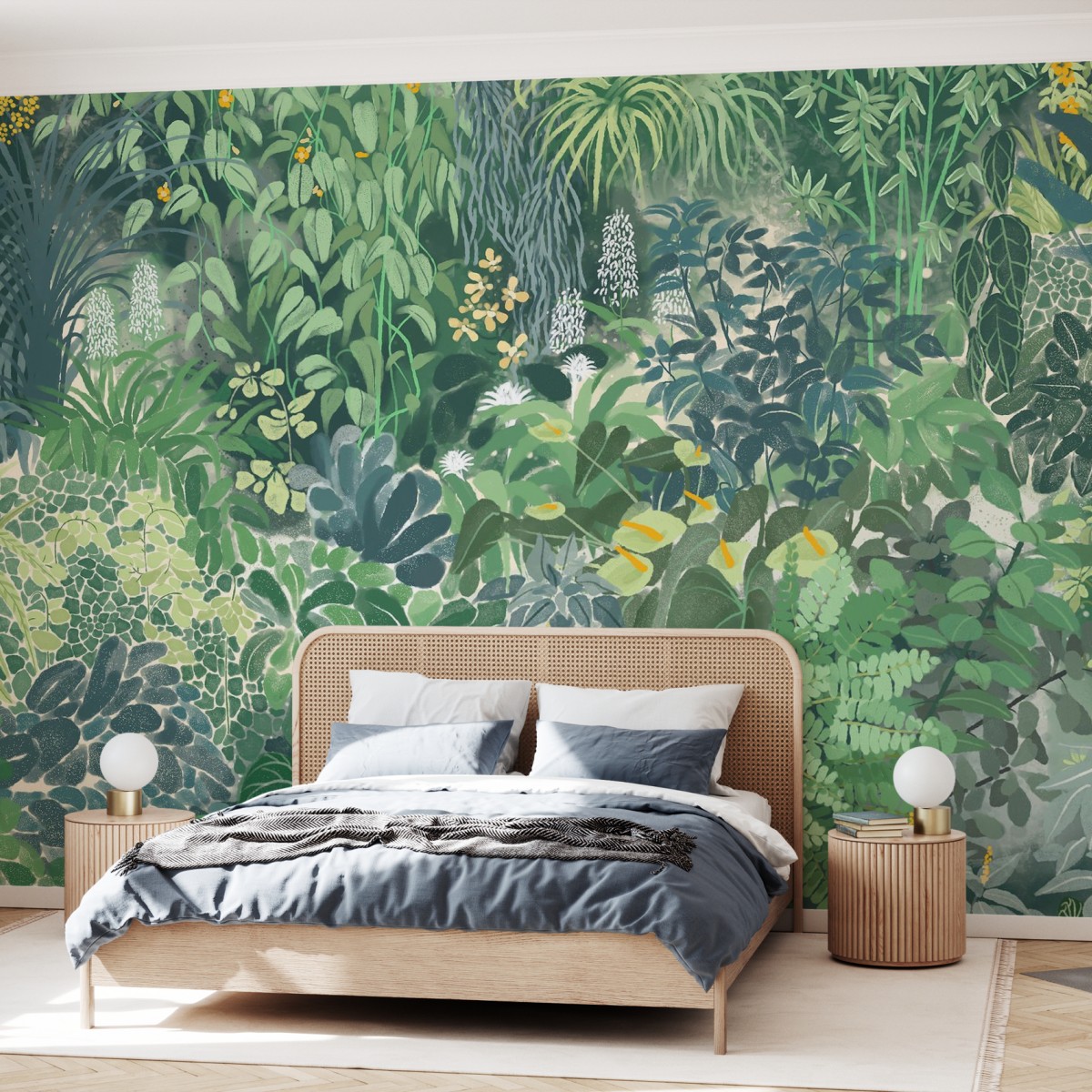 Fototapet Photowall PHW-e318342. Conține culorile: Verde, Verde Palid, Gri, Gri-Albastru, Galben, Galben Lămâie, Verde, Verde Pastel, Verde, Verde Ferigă