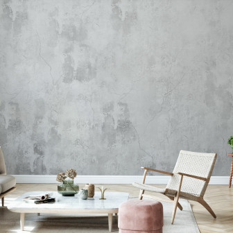 Fototapet cu aspect de beton într-un interior modern